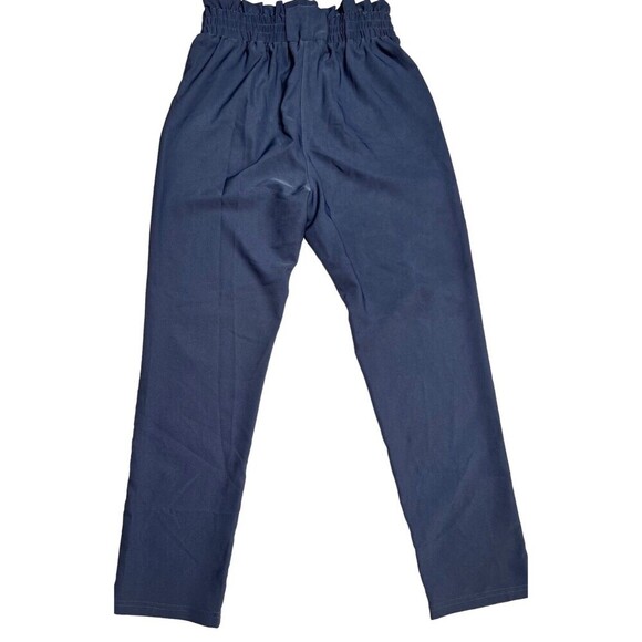 Grace Karin Size M Pants Womens Blue High Rise Casual Paper Bag Waist - Picture 3 of 5